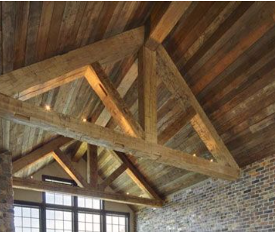 Reclaimed Pitch Pine Roof Trusses